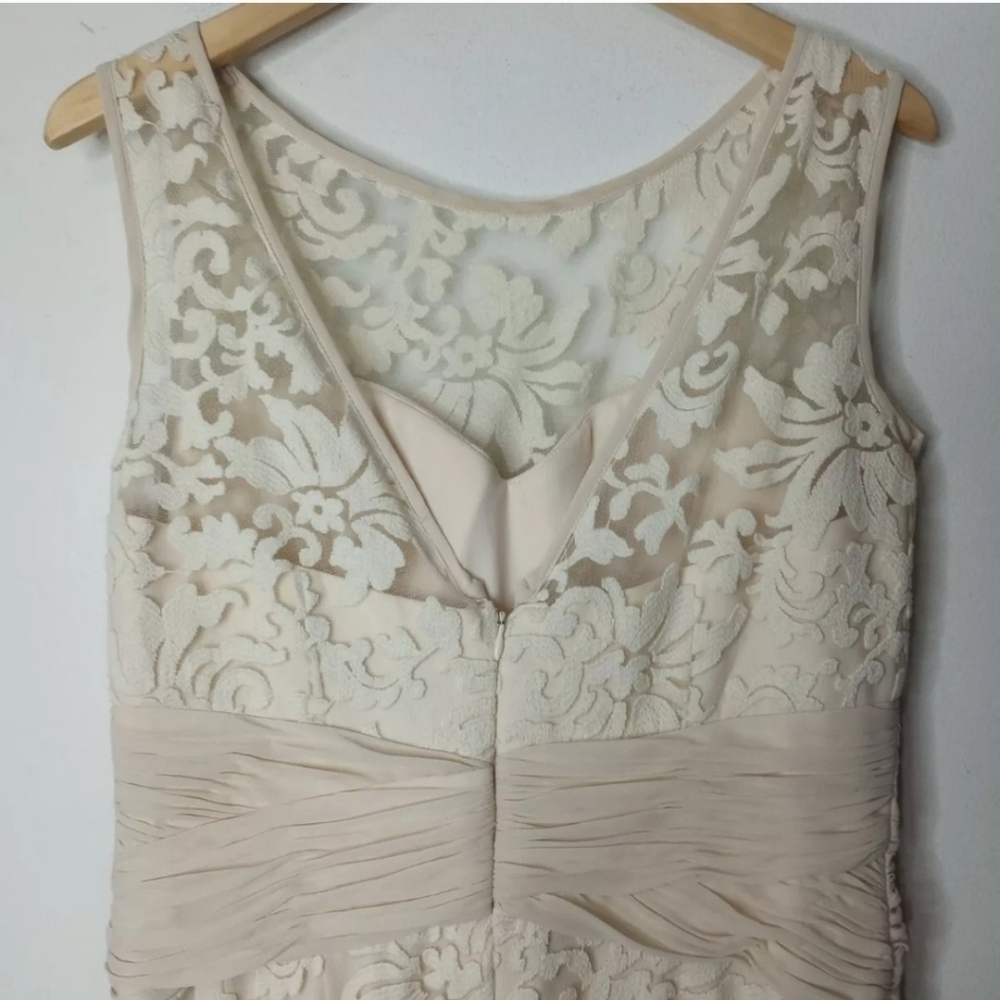 Elegant Cream Lace Dress - Picture 4 of 13